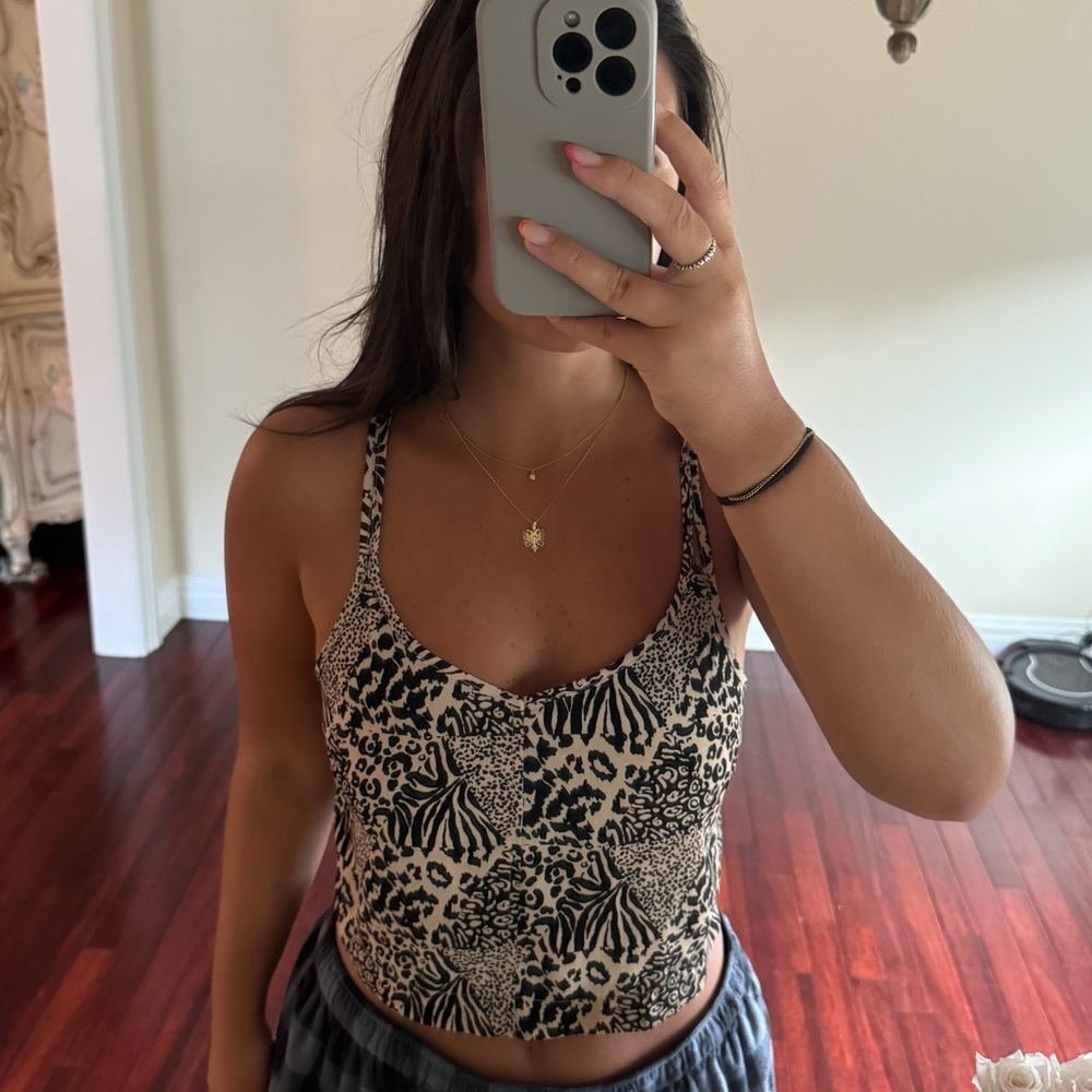 Animal print crop top